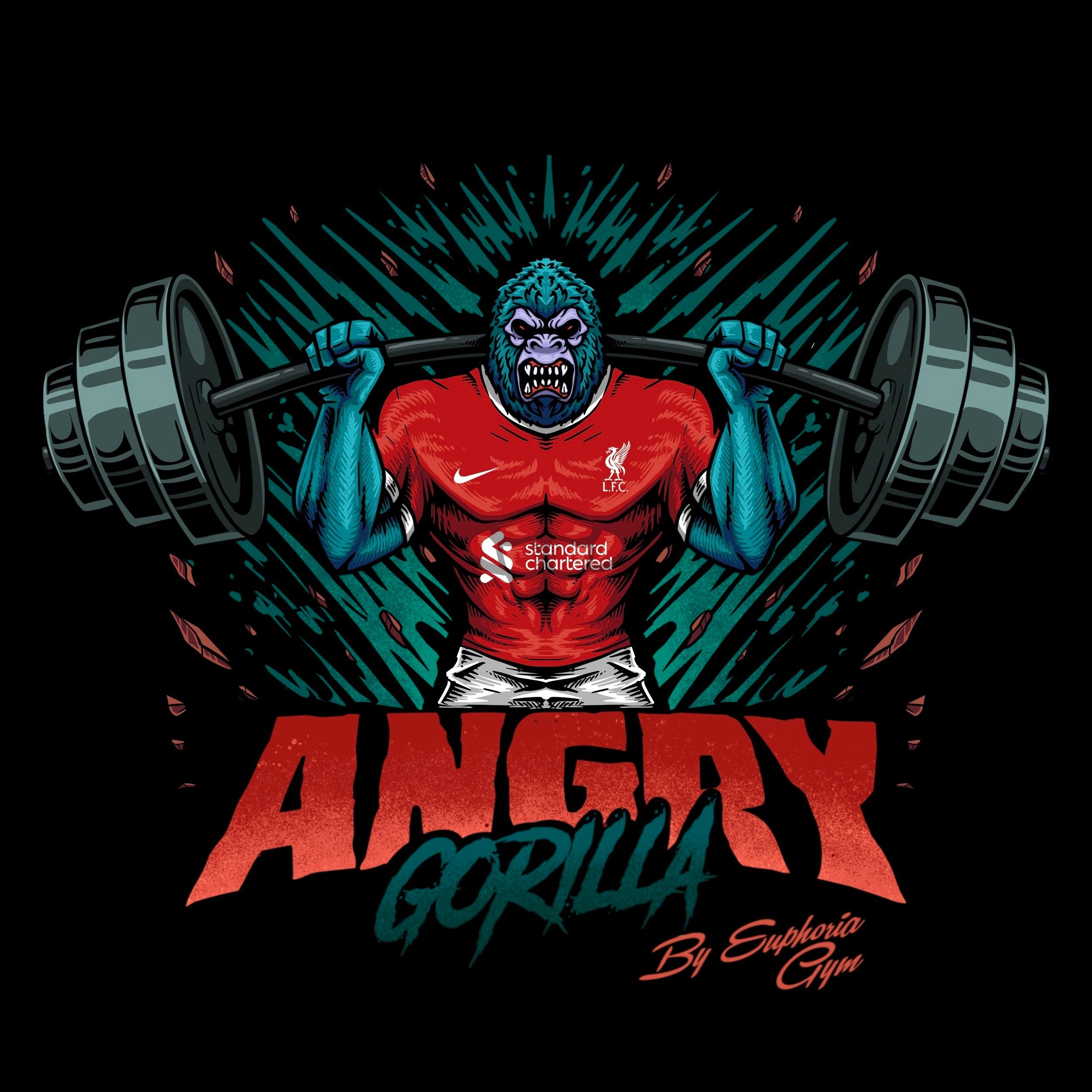 Unleash your intensity with the AG Liverpool Back Print T-Shirt. Gym-ready design with Liverpool FC pride. Train hard, rep harder—Gorilla style.